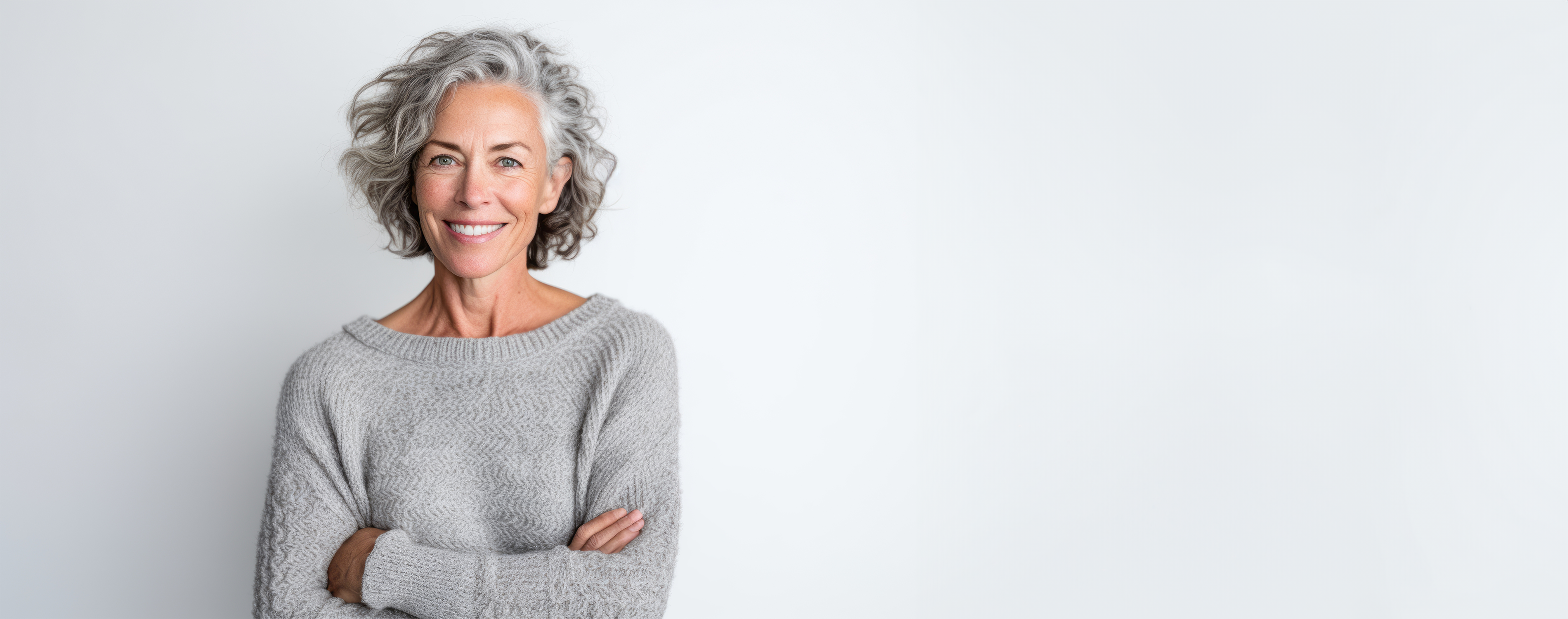 aeltere-frau-locken-verschraenkte-arme